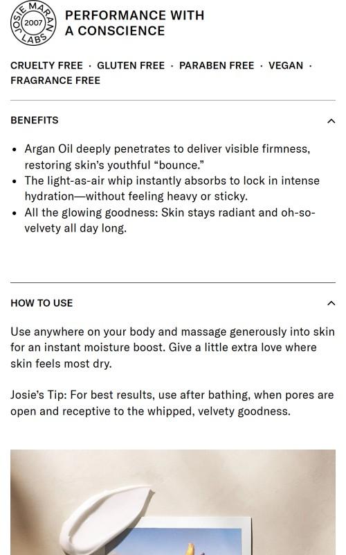 Whipped Argan Oil Body Butter