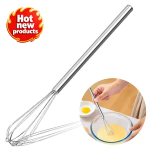 10 Inch Mini Whisk 304 Anti-Rust Stainless Steel Small Whisks for Cooking Baking, Mixing Ingredients & Deep Containers