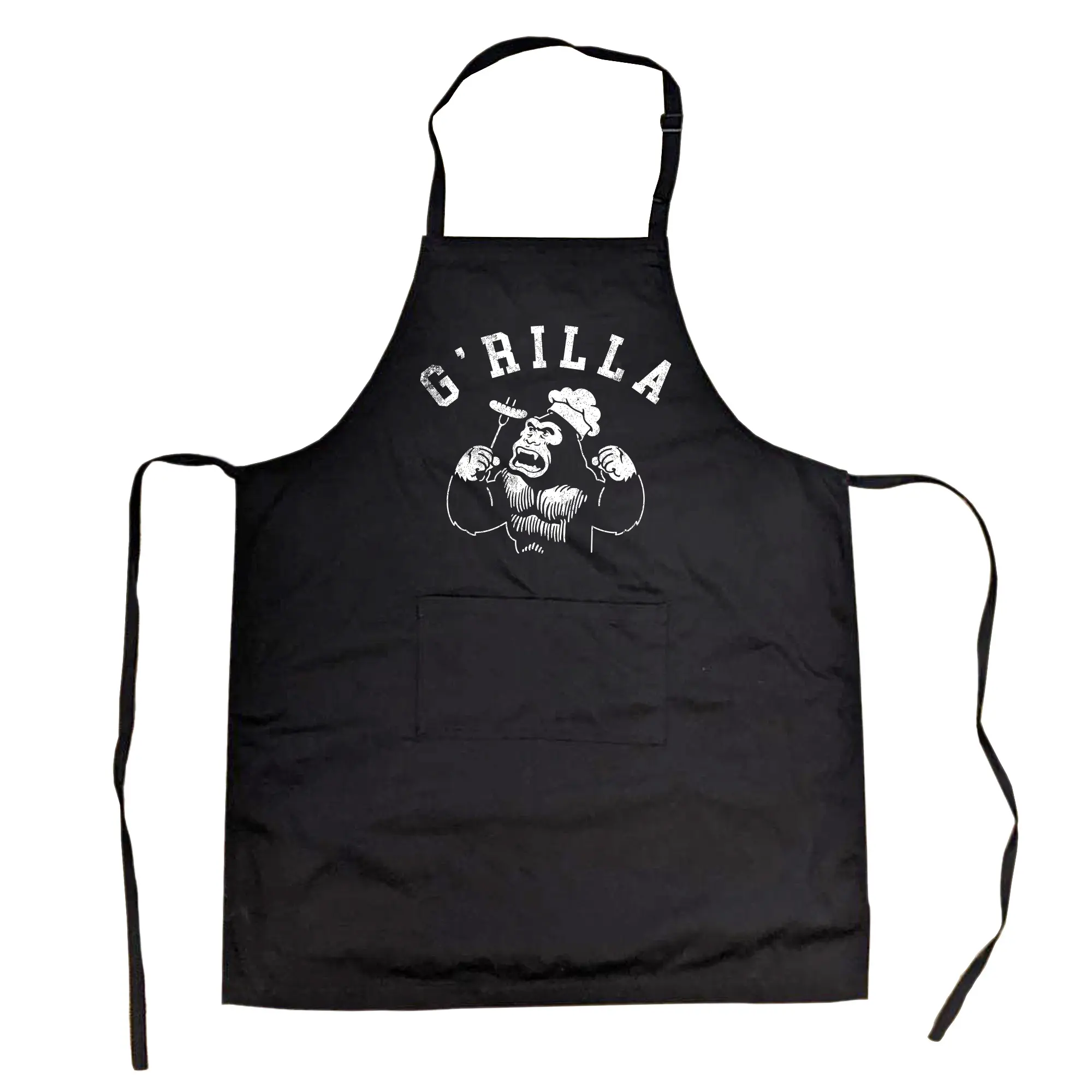 Grilla Sarcastic Gorilla Grilling Graphic Novelty Kitchen Utensils Funny Aprons Adjustable Household Items Graphic Print Food Grill Apparel Funny Animal Cover Grilling Apparel for Men