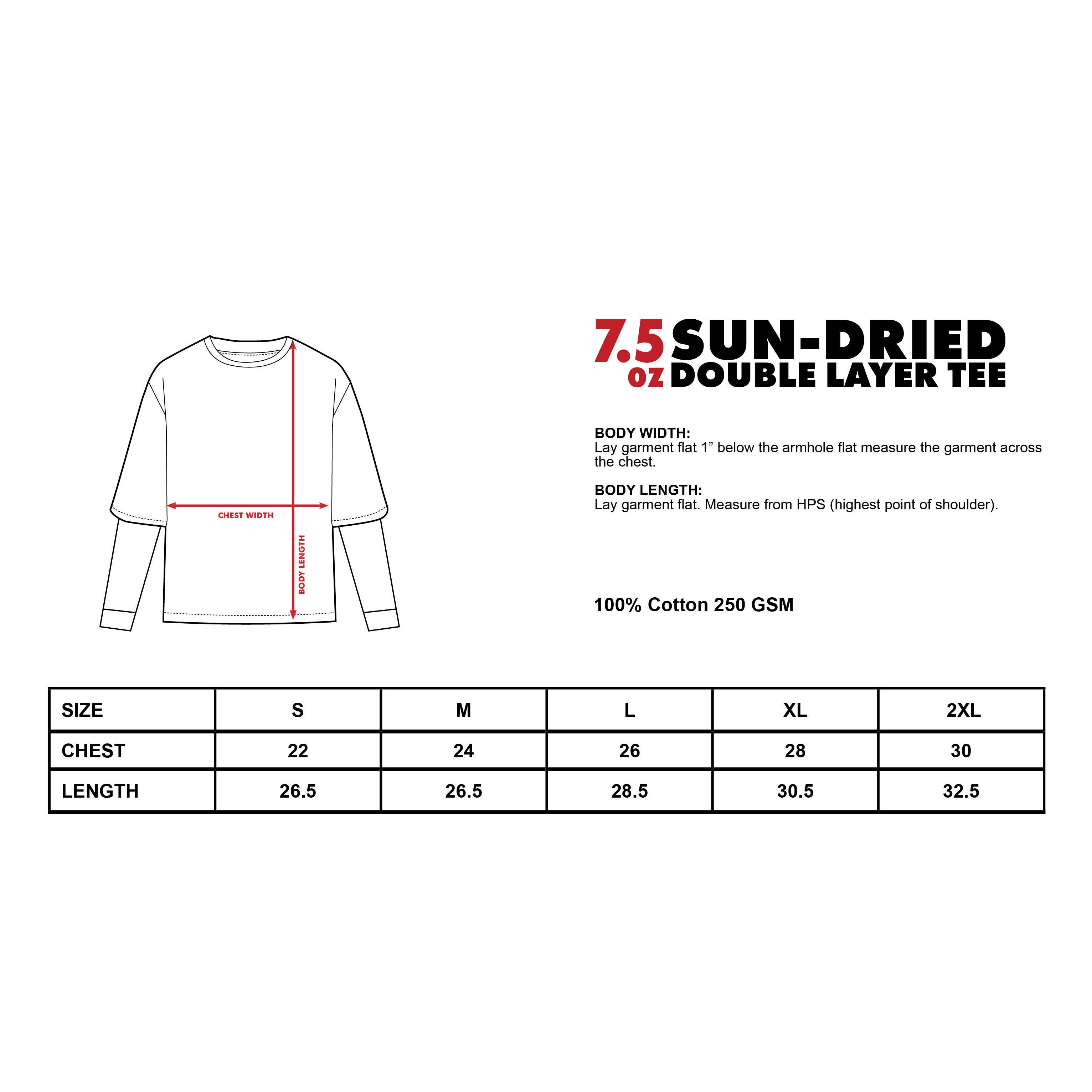 7.5oz Sun-Dried Double Layered Tee