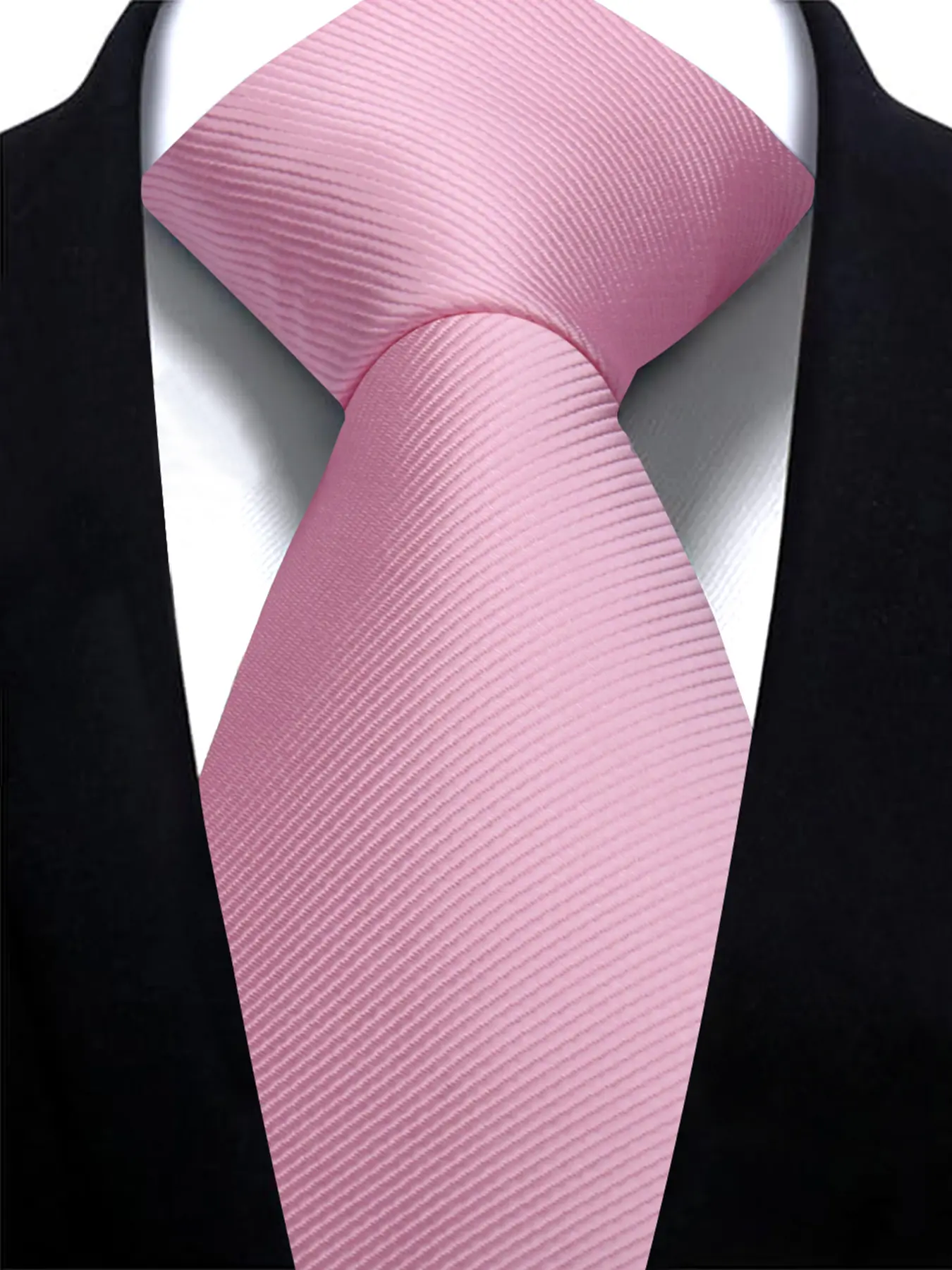 Men's Classic Polyester Solid Textured Tie, 24 Colors Plain Design, Business & Wedding Party Accessory, High-End Fashionable Necktie for All Seasons, Plain Ties