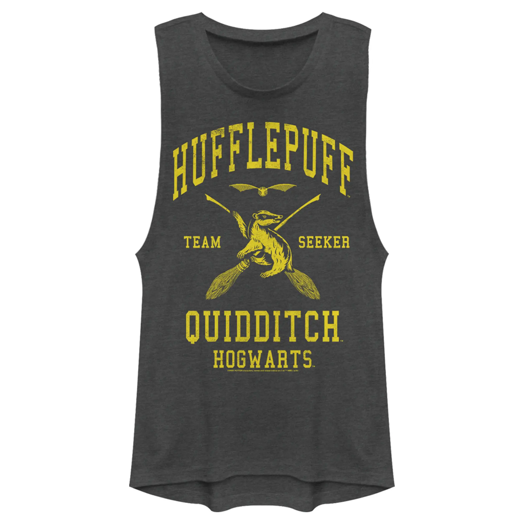 Juniors Womens Harry Potter Hufflepuff Quidditch Seeker Festival Muscle Tee