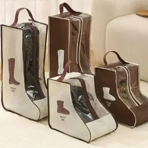 Boots Dust Bag Shoe Storage Bag Long Boots Short Boots Transparent Protection Cover Anti-Mold Moisture-Proof Shoe Bag Travel Shoe Bag