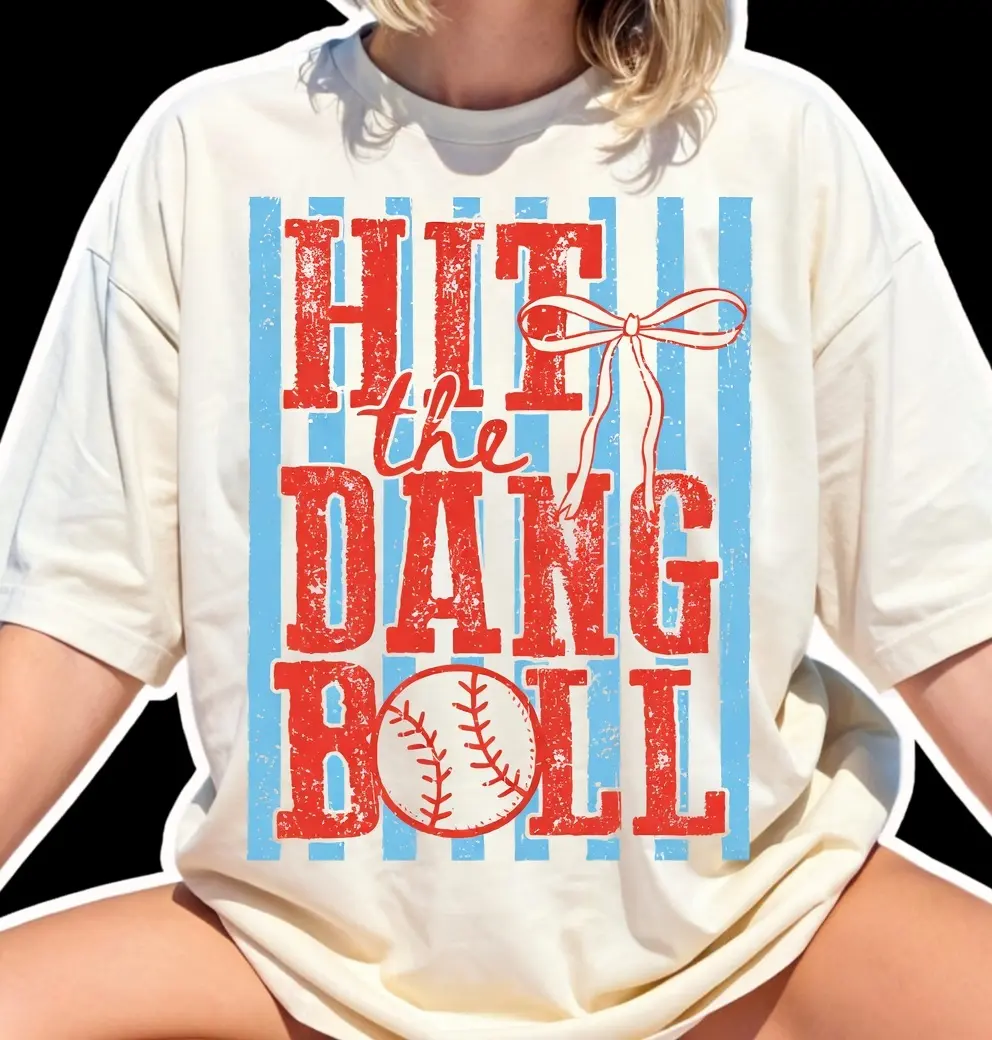 Soulful - Comfort Colors Hit The Dang Ball Shirt, Trendy Baseball Softball Tee, Sport Lover Gift