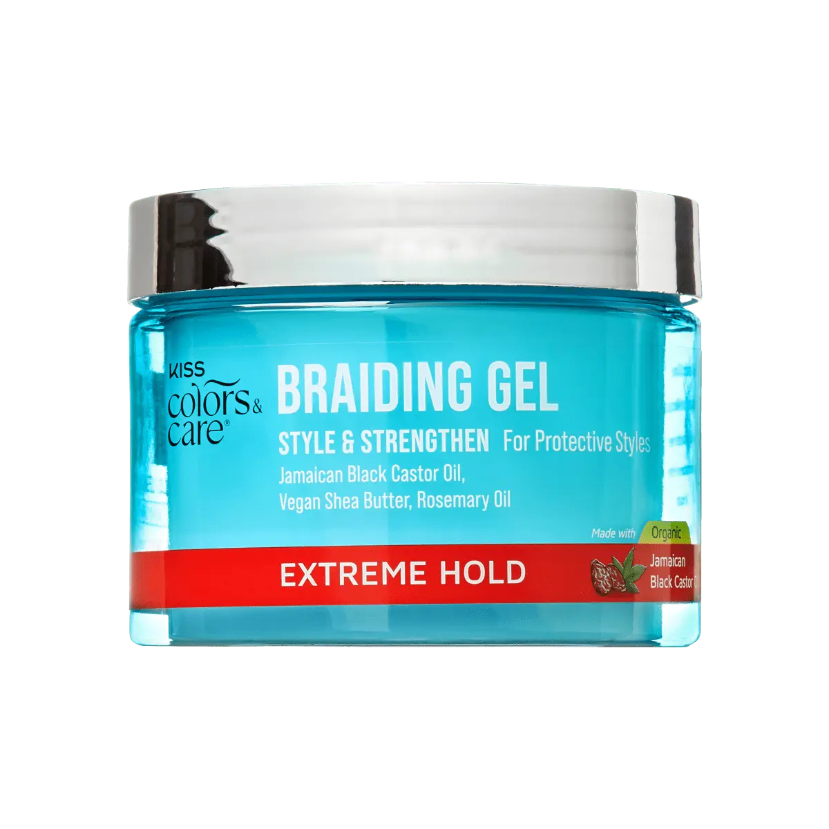 Kiss Colors & Care Braiding Gel, Extreme Hold, 6 oz.