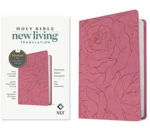 NLT Premium Value Compact Bible, Filament Enabled (Leatherlike, Pink Rose) -- New Living Translation, Leather / Fine Binding