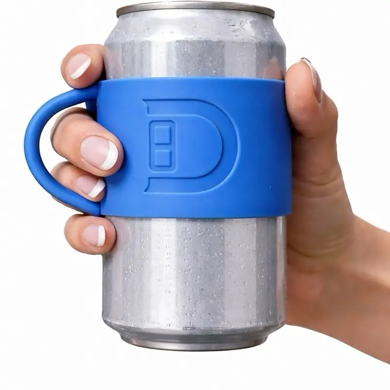 Dring: Star Blue: Silicone Can Grip for Standard 12oz Cans: Drinkware