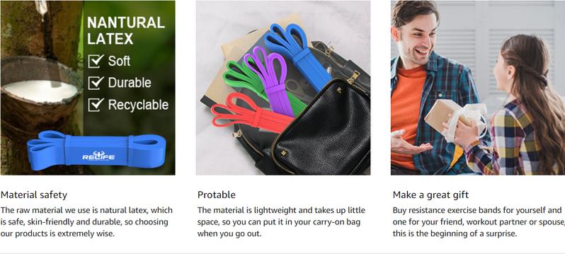 Relife Sports Pull Up Resistance Bands for Working Out Heavy Duty Assistance Bands Set of 5 Assist Exercise Bands for Muscle Training Workout Relife Sports Pull Up Resistance Bands for Working Out Heavy Duty Assistance Bands Set of 5 Assist Exercise Bands for Muscle Training Workout