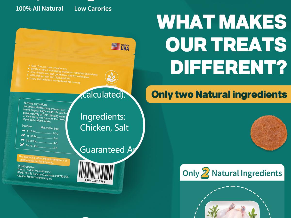 6.3 Cal Low-Fat Training Treats! Ideal for Senior & Small Dogs, Healthy & Guilt-Free