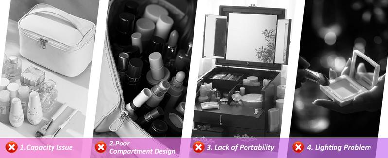 Behaesty Leopard Print 3-in-1 LED Vanity Makeup Bag with 3 Detachable Mirrors & Adjustable Dividers for Travel Desk or Dorm USB Rechargeable Stylish Organizer Handheld Cosmetic Pouch TikTokShopBlackFriday