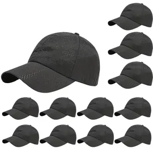 12pcs Unisex Quick Dry Cap |   Breathable Mesh Sun Hat |   Ultra-Lightweight Sports Running Hat for Men & Women