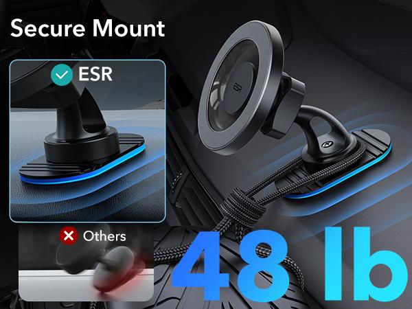 ESR for MagSafe Car Mount, Magnetic Car Phone Holder Mount, Air Vent/Dashboard Magnetic Phone Mount for iPhone 17/16/15/14/13/12, Galaxy S25, Pixel 10, Strong Magnets, Charging Not Supported
