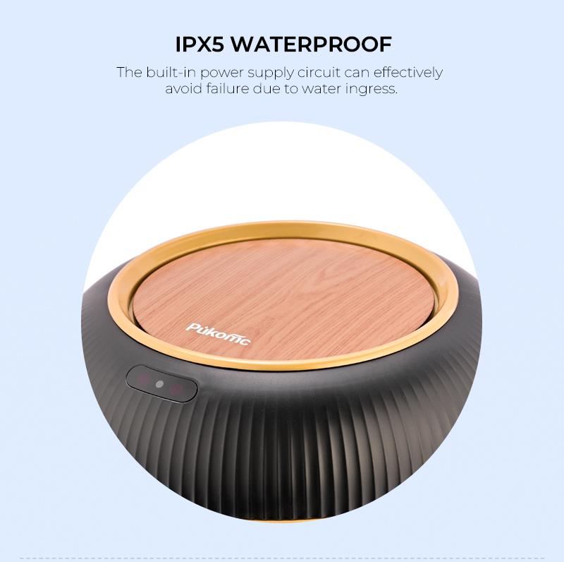 PUKOMC Smart Trash Can – Motion Sensor Touchless Bin, Auto Close Lid, Waterproof 2.6-Gal – Compact For Kitchen/Office