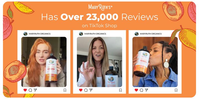 MaryRuth's Liquid Multivitamin + Hair Growth - Clinically Tested Lustriva for Thicker Hair in Women - Improve Facial Wrinkles - Vegan - 15.22 Fl Oz