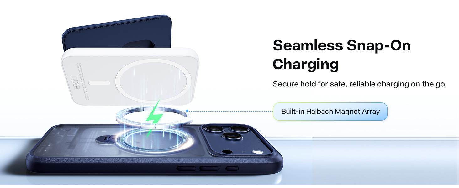 TORRAS OStand Q3 Spin Magnetic Stand Case for iPhone 17 Pro Max with 360° Rotatable Kickstand 4X Military-Grade Protection Protection & MagSafe Compatible