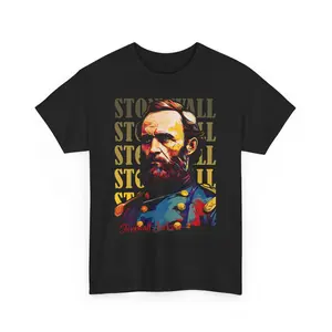 STONEWALL Jackson Old Jack Military General Civil War Confederate Tshirt Southern Pride Tee Classic Heritage Tees Unisex T-Shirt For Summer Retro Patriotic Oversized Graphic Tee Politics Classic Menswear Shirt Men's Gifts Gift For Him Men Women Dad Father