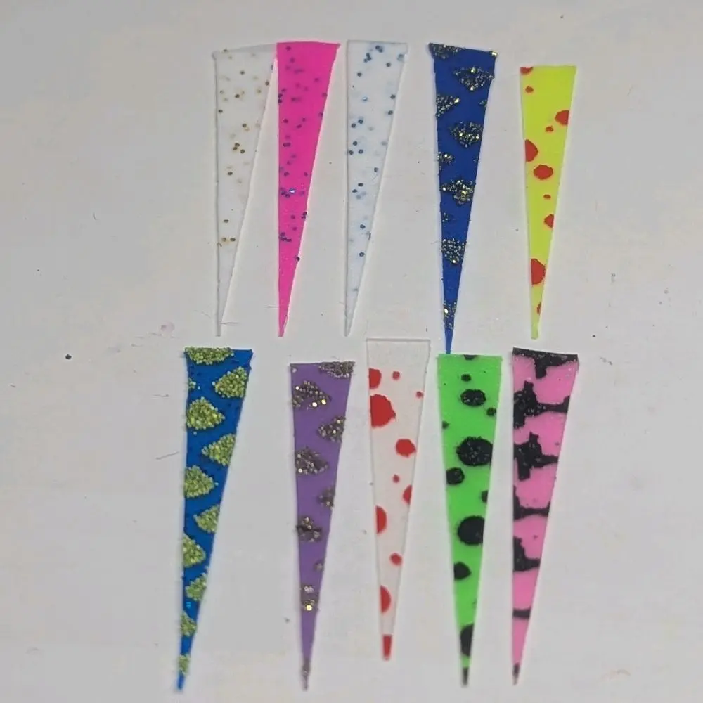 50 Pack Assortment 1.5" Silicone Wedge Tail For Crappie Jigs