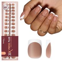 150pcs Short Square Brown French Tips (Only Tips)