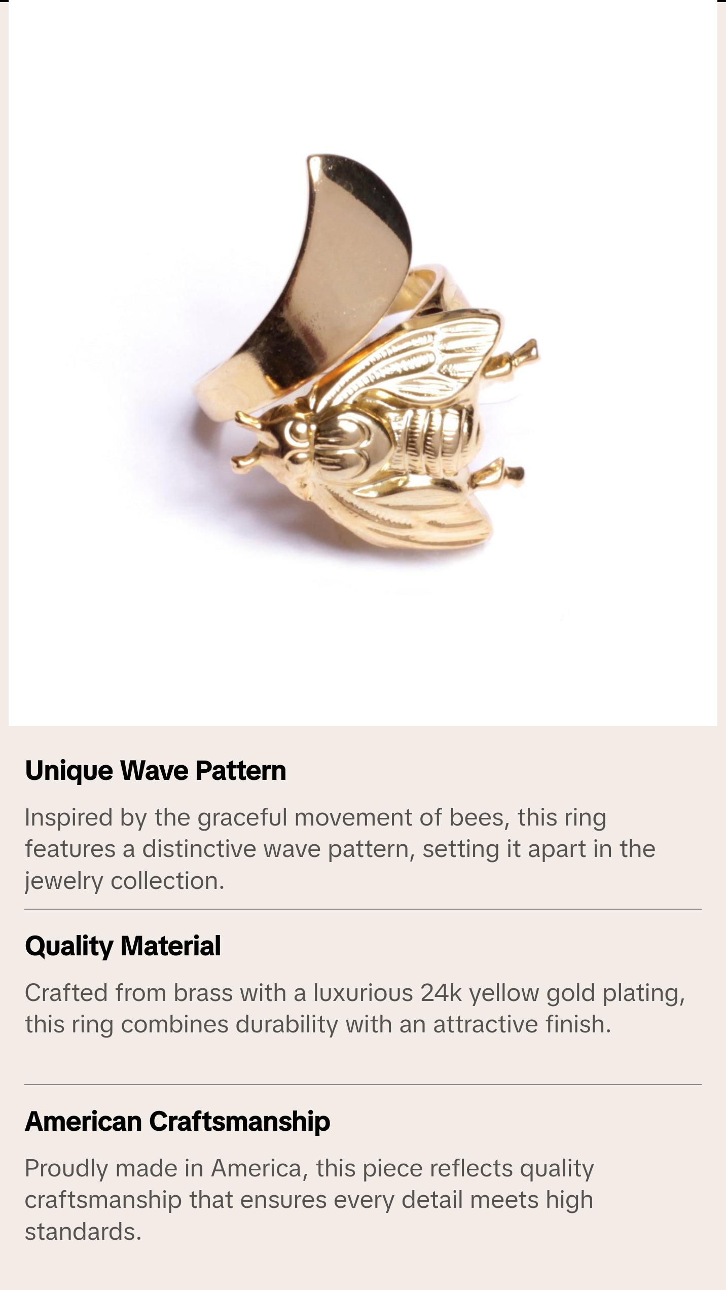 BEE WAVE RING