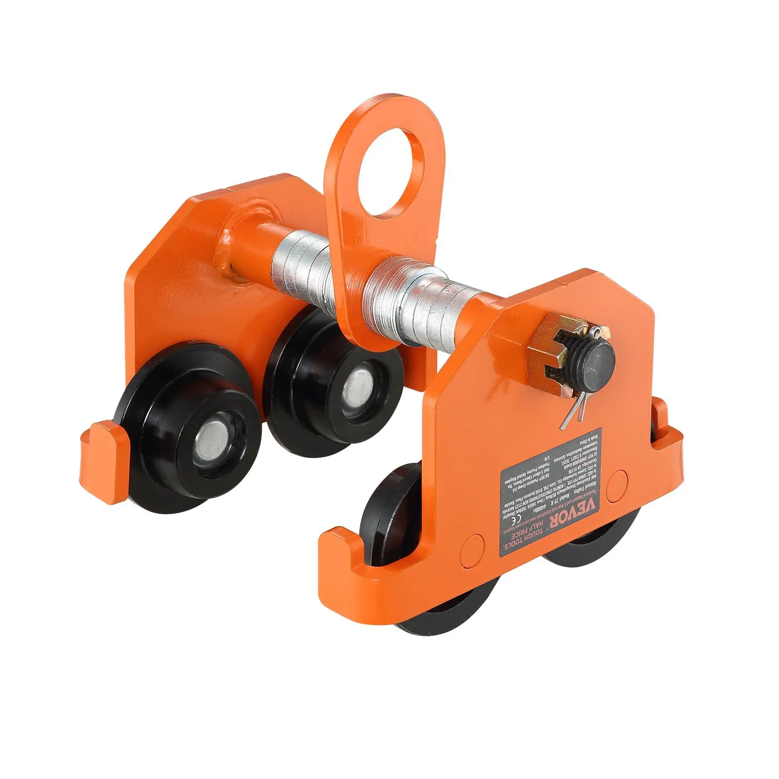 【SummerFinds】VEVOR Manual Trolley,  6600 lbs/3 Ton Load Capacity, Push Beam Trolley with Dual Wheels, Adjustable for I-Beam Flange Width 2.5" to 8", Heavy Duty Alloy Steel Garage Hoist for Straight Curved I Beam
