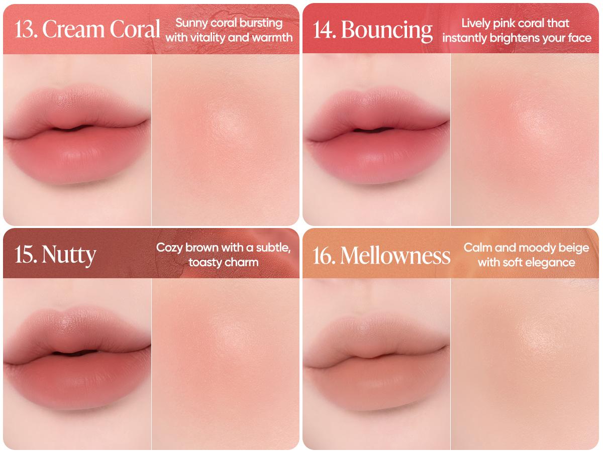 B. By Banila Romantic Blush Lip & Cheek | 20 Shades, Moisturizing Hyaluronic Acid, Buildable Velvet Finish, High-Pigment, Blush + Lip Tint, K-Beauty Made in Korea