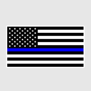 Pack of 18 - 2" Inch Thin Blue Line American Flag Sticker USA Police Support Flag Decal Patriotic Vinyl Car Truck Laptop Window