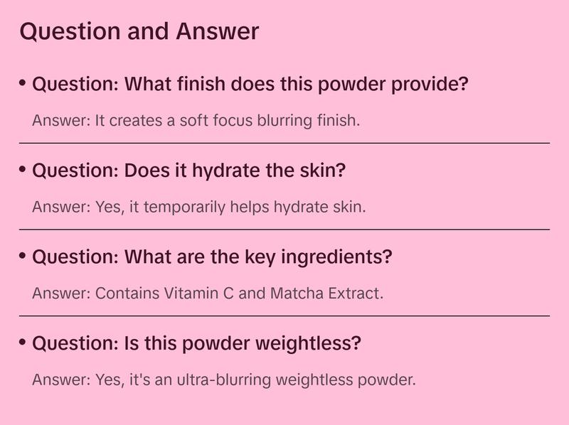 Warming Filter Powder | Soft Focus Blurring Finish