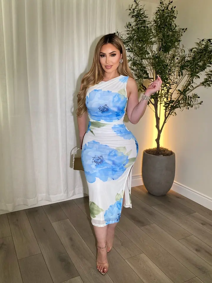 Peony Blue Ivory Dress Peony Blue Ivory Dress