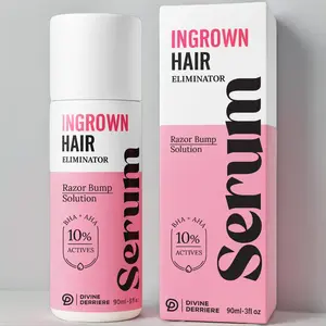 Divine Derriere PFB Razor Bump Stopper & Dark Spot Remover Brightening Solution - Ingrown Hair Eliminator with Salicylic Acid BHA & AHA for Ingrowns & Razor Burns in Bikini Zone, Bikini Area & Underarms, Vegan Comfort Brighten Skin Tones