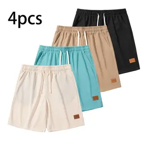 Men’s casual outdoor shorts, plaid fabric, drawstring waist, delicate icon embellishments, machine washable, smooth texture, suitable for summer activities, plus-size athletic shorts, men’s gift