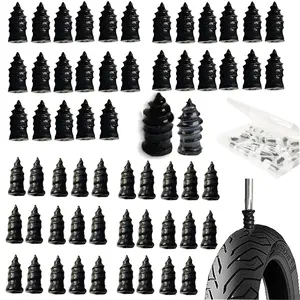 "60PCS/30PCS Tire Repair Rubber Nail, Tire Repair Nail Tire Repair Rubber Screws Fast Tool Self-Service Tire Repair Nail Vacuum Tire Repair Rubber Nail, Suitable for Car Motorcycle Jeep Tire Puncture Repair "