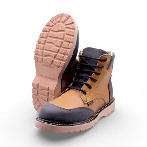Mens 6” Moc Toe Work Boot in Honey & Black (Style H60351)