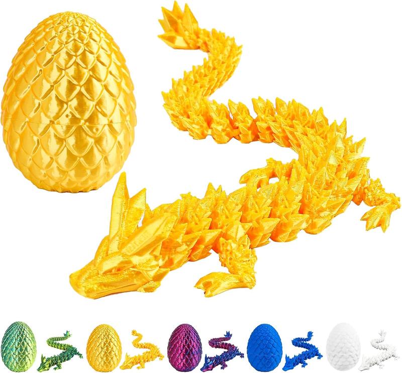 3D Printed Dragon Egg-Friendly PLA Surprise Flying Dragon Inside Valentine's Day Gift Party Favors Posable Fun