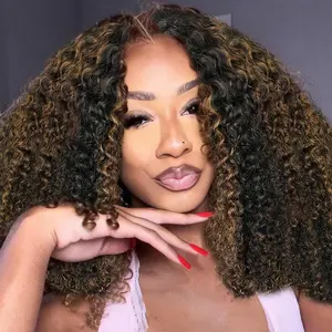 【Upgraded 7x6 Lace】SPOU HAIR Ready To Go 1B/30 Color Kinky Curly Short Bob Human Hair Wigs Side Part Glueless Pre Cut Lace 7*6 Lace Closure Wig Pre-plucked Natural Hairline Beginner Friendly #TikTokShopHolidayHaul#springfresh#TikTokShopJumpstartSale