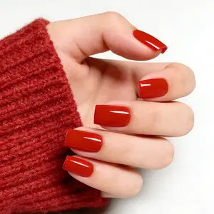 Gel Nail Polish of 6 Transparent Red Pink Blue Green Brown Colors Gel Polish Kit with Base Top Coat for Salon Manicure and Nail Art DIY at Home