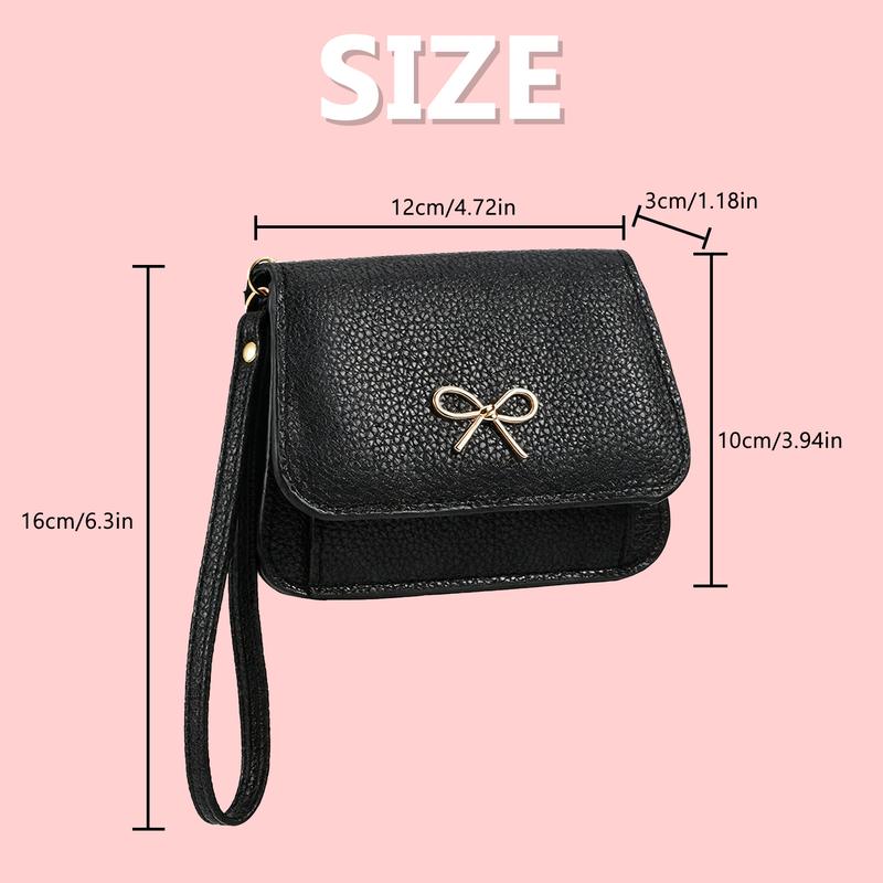 Lotosug Small Wallet for Women, RFID Blocking Credit Card Wallet, Slim Tri-Fold Wallet with Zipper Pocket and Keychain