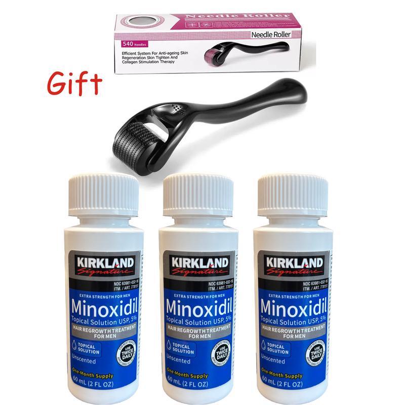 KIRKLAND Minoxidil Liquid Extra StrengthHair Regrowth Treatment for Men, 5%Topical Solution
