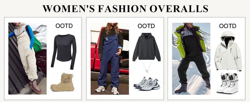 UANEO Women's Sherpa Overall Jumpsuits Pants Fleece Lined Sleeveless Overalls with Adjustable Straps Roomgy Pocket Winter Ski Bib Pants FallFreshness Womenswear