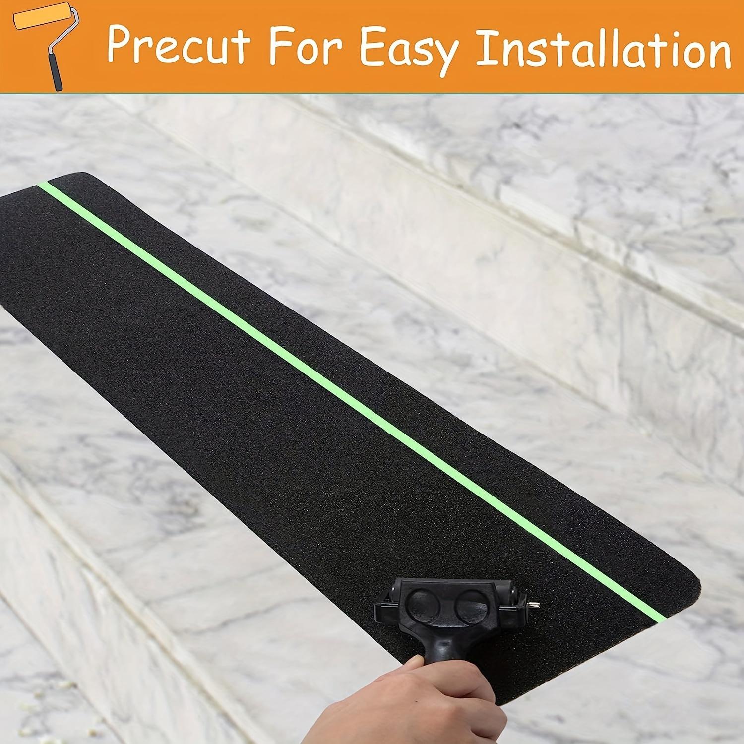 【FaddishDeal】3 Pcs Glow-In-The-Dark Anti-Slip Traction Tape - High Grip, Durable Adhesive For Stairs & Steps, Easy Install, Multi-Surface Compatibility.