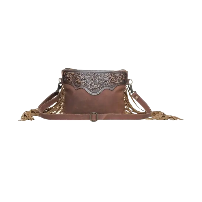 Myra Bag Mocha Dash Hand-Tooled Leather Bag S-5749