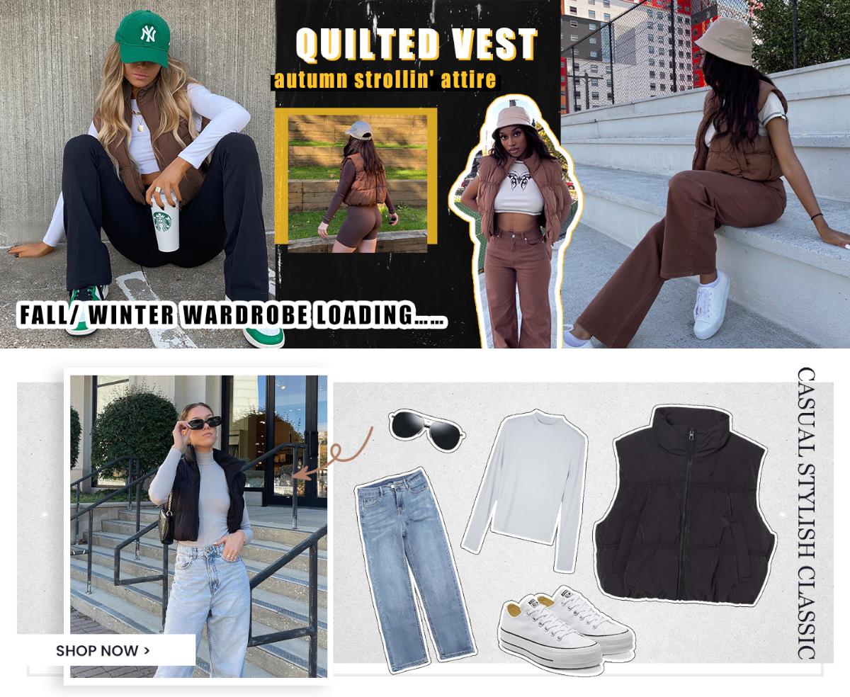 Tanming Women's Cropped Puffer Vest Zip Up Stand Collar Lightweight Sleeveless Padded Gilet with Pockets TikTokShopBlackFriday Tanming Women's Cropped Puffer Vest Zip Up Stand Collar Lightweight Sleeveless Padded Gilet with Pockets TikTokShopBlackFriday