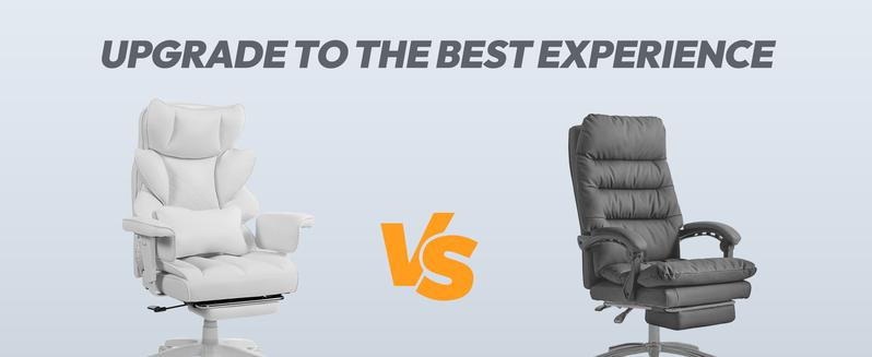 Dowinx Big and Tall Executive Office Chair with Pocket Spring Cushion, High-Back Ergonomic Gaming Chair with Adjustable Lumbar Support, 3D Armrests & Retractable Footrest