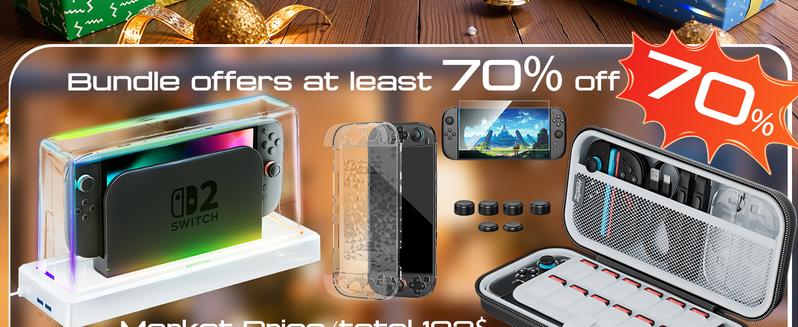 Switch 2 Dust Cover with 12 LED Colors Light Base Compatible with Nintendo Switch 2, Switch 2 Accessories with Tempered Glass Screen and Protect Case for Nintendo Switch 2