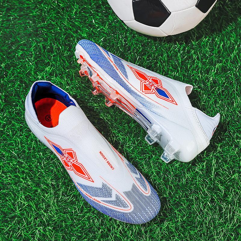 Cross Legion New Seamless Model Football Shoes for Men & Women Lightweight PU Leather Soccer Boots EU37-EU45 Outdoor Sports Touch & Control