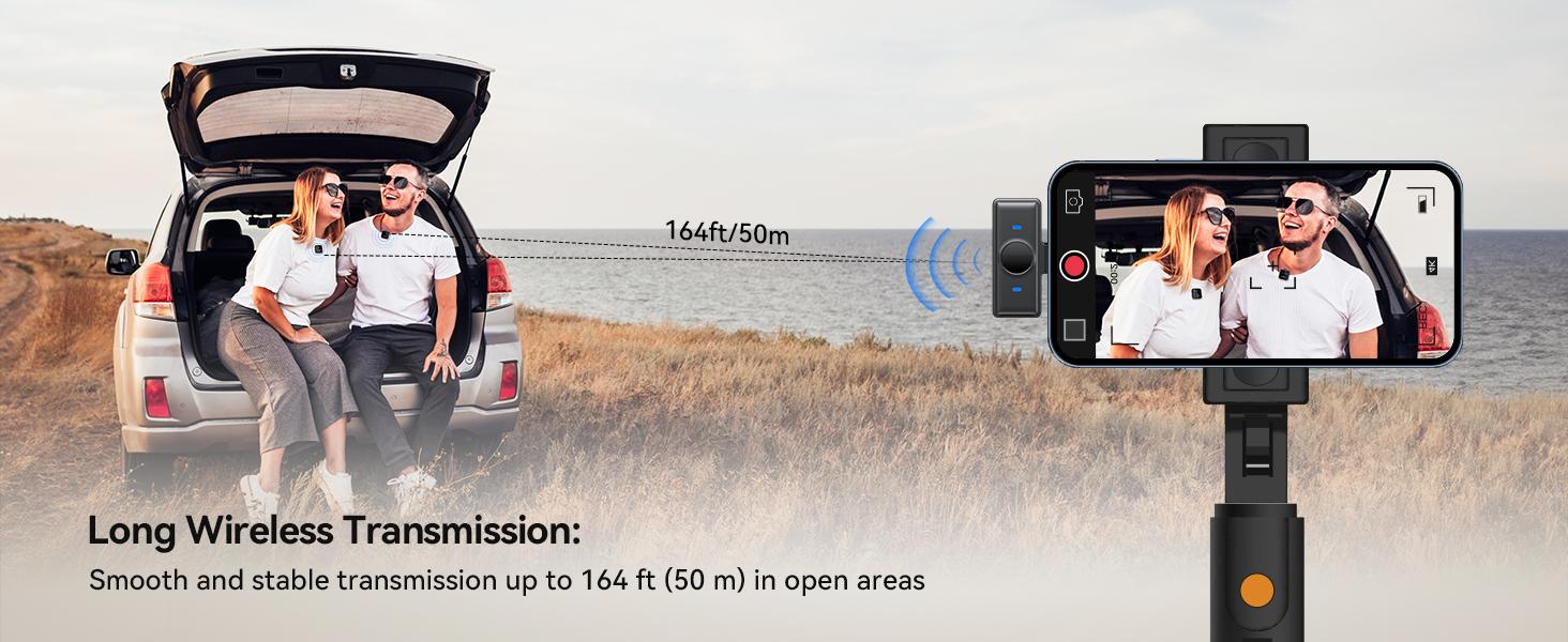 Memorial Day！KUKIHO Wireless Lavalier Microphone for iPhone iPad Android With Charging Case Audio Smartphone