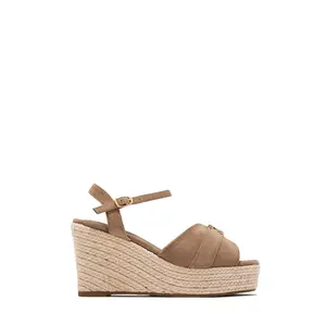Ciana Platform Espadrille Wedge Heels - Taupe