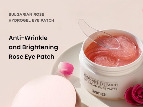 Heimish Bulgarian Rose Water Hydrogel Eye Patch — 60 Soluble Hydrogel Patches for Hydration, Brightening & Wrinkle Improvement, Gentle Under-Eye Care for All Skin Types