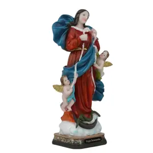 Virgen Desatanudos 8"-16" Inches Tall Estatua Virgin Mary, Untier of Knots Mother Mary Brand New Statue religious Decor Pope Francis