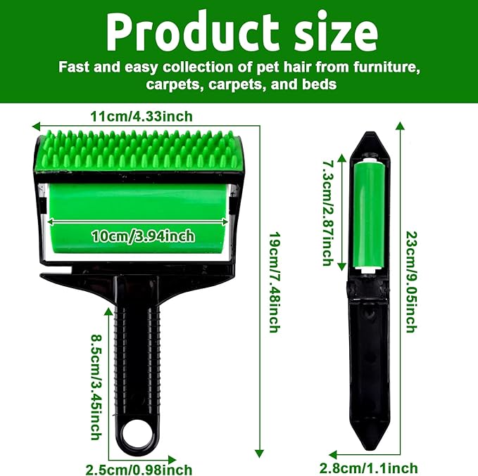 Washable Reusable Gel Lint Roller for Pet Hair, Dog Cat Pet Hair Remover for Clothes, Laundries, Dust Fuzz Fur - Sticky Cleaner - Fur Removal Tool