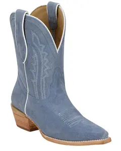 Tony Lama Women's Lea Suede Western Booties Snip Toe - Dr3261